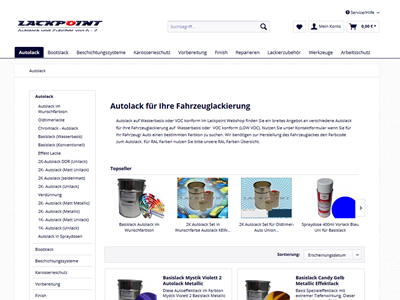 Webshop Onlineshop Lackpoint Dresden